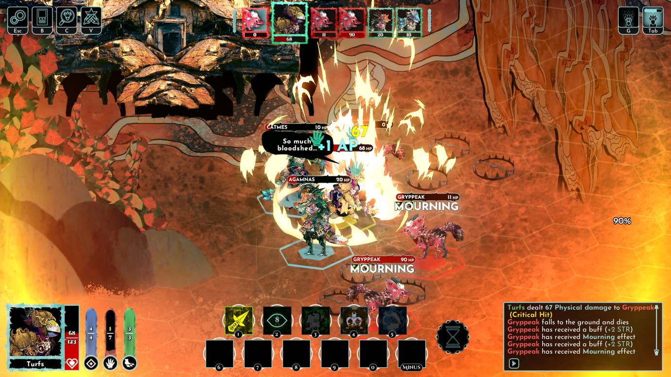 Landing a fiery attack in Aetheris's combat.